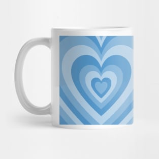 blue retro heart Mug